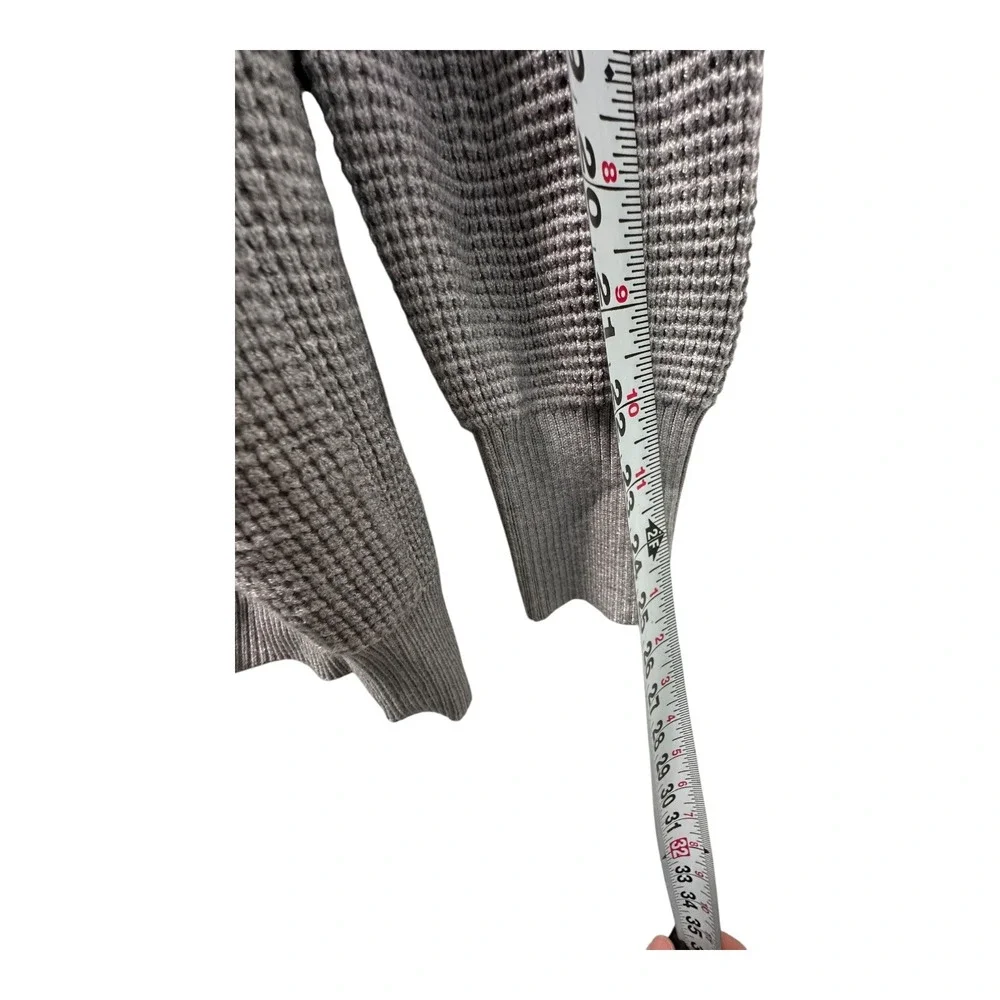 MEROKLITY‎ Womens Medium Gray Open Front Pocket Cardigan Sweater